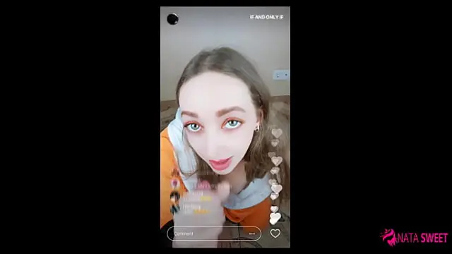 Funny CHALLENGE - my Stepbrother Visited me last Weekend and we did a Live Stream of me Sucking his dick - Nata Sweet