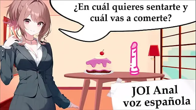 Spanish voice Anal JOI&period; The dick and pie dilemma&period;