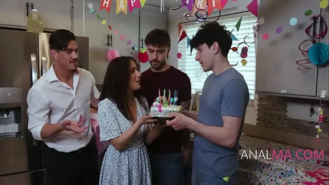 Cute step Mother Gets All Dicks On Ass On Birthday - Liv Revamped&comma; Nade Nasty&comma; Nick Strokes &vert; AnalMa