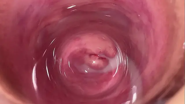 The hottest pussy spreading and internal camera in Mia's creamy vagina