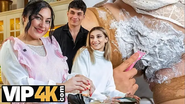 VIP4K&period; Hot bathroom sex after shaving a hairy pussy between mature slut and skilled cock