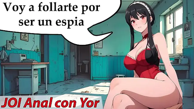 Anal JOI in Spanish&period; from Spy X Family will use his best dildo to fuck you&period;