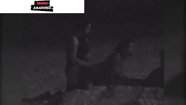 I filmed a couple having sex on the beach at night&period; A security guard put them to run