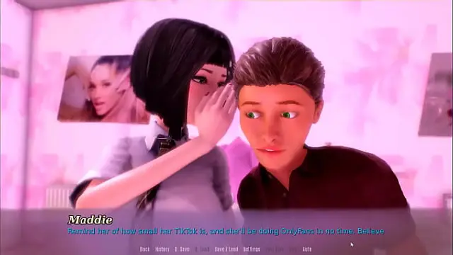 The wants of summer &lbrack;Hentai game PornPlay&rsqb; Ep&period;9 my step sister pull down my pants to show my giant cock to my step mom in the living room