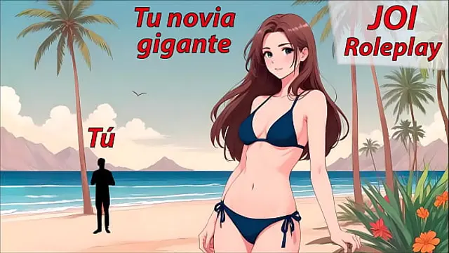 JOI hentai with a giant woman&period; Audio Roleplay in Spanish&period;