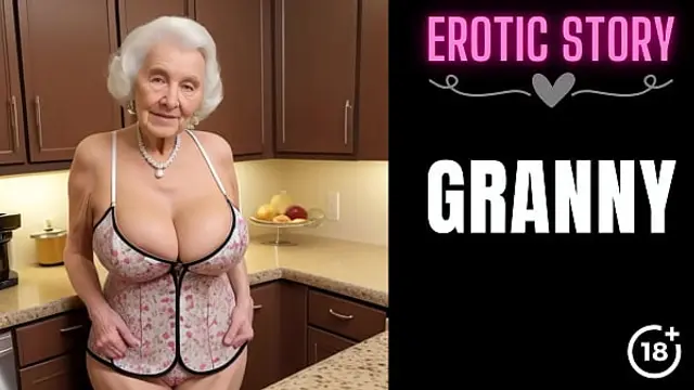 &lbrack;GRANNY Story&rsqb; Watching Stepfather fucking Step Grandmother in the Kitchen Part 1