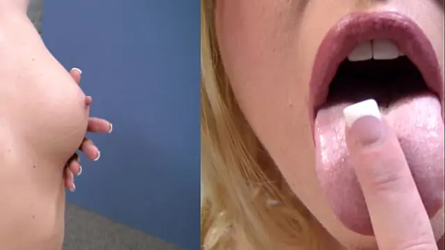 Beautiful Blonde Babe Victoria White catches giant jizz pop to her lovely face&excl;