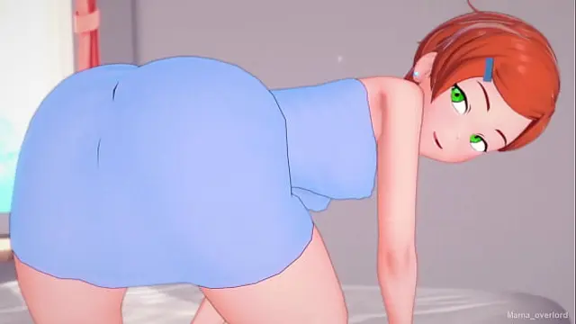 Gwen &lpar;adult version&rpar; takes off her towel to get fucked