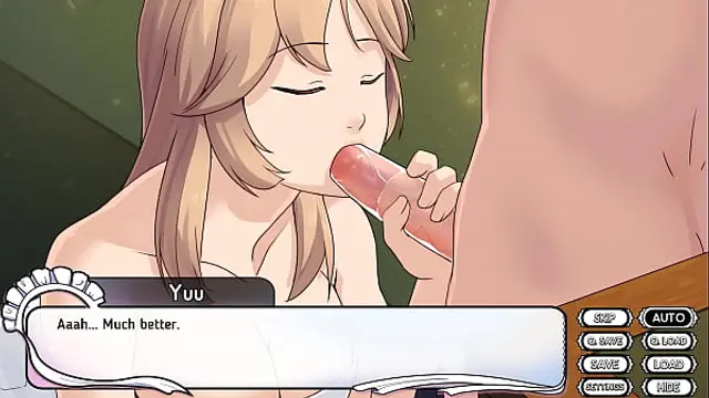Maid Mansion - Umeko Sex CG Scene 3 &lpar;Blowjob&rpar;