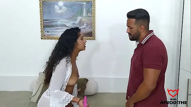 When I was about to cum&comma; my husband caught me in the act with a vibrator in my hand&comma; so I had to give him my ass