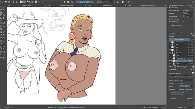 Big Tits Ebony Speed paint