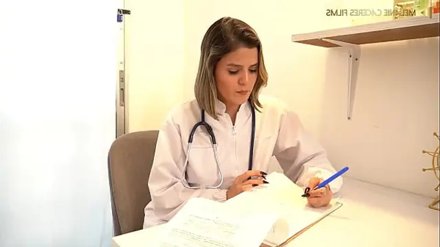 Petite doctor with tight pussy fucks her patient BBC - Melanie Caceres &amp; Boris Jackson