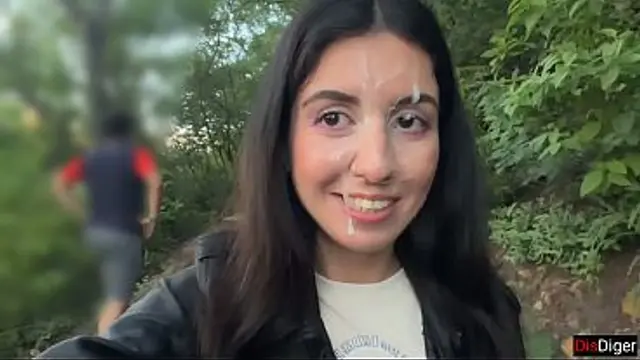 If you come second to this mountain - you'll be walking around with cum on your face in front of people&excl; - Crazy Public Cumwalk