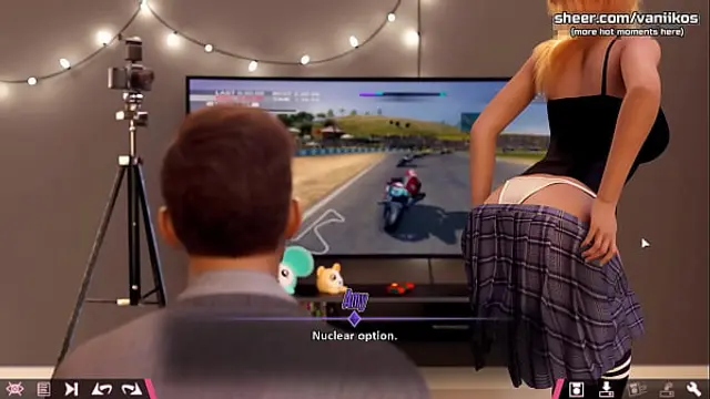 Double Homework &vert; Horny blonde teen girlfriend tries to distract boyfriend from g by showing her hot big ass and riding his cock &vert; My sexiest gameplay moments &vert; Part &num;14
