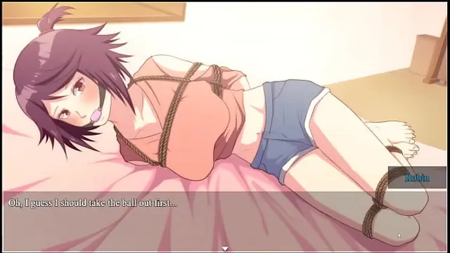 Bonds &lbrack; BDSM HENTAI game &rsqb; Ep&period;2 Lesbian roomates tickling each other while tied up with tape