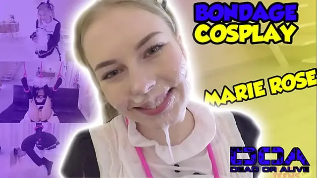 Blonde Cosplay Teen Spy missionary with Shibari Bondage Rope Mimi Cica Trailer&num;3