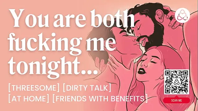 ASMR Audio Porn&colon; Friends with Benefits Bi MFM Threesome with Anal Sex &amp; Double Penetration &ndash; Erotic Audio