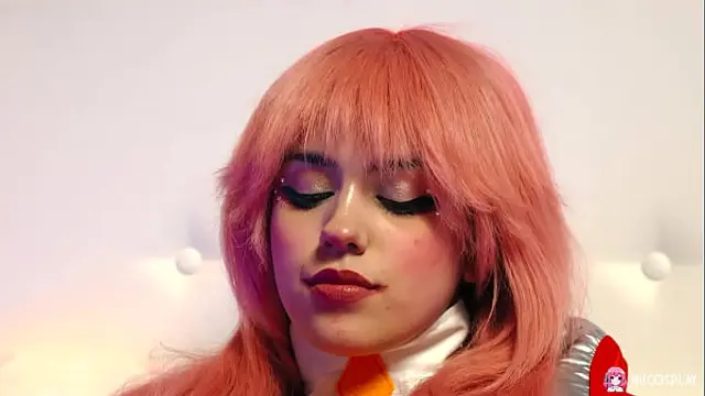 Anime girl Rihanna Black enjoys an orgasm with a pink toy&period;