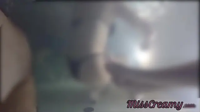 Flashing my pussy in front of a boy in public swimming pool and helps me masturbate - it's very risky with people near - MissCreamy