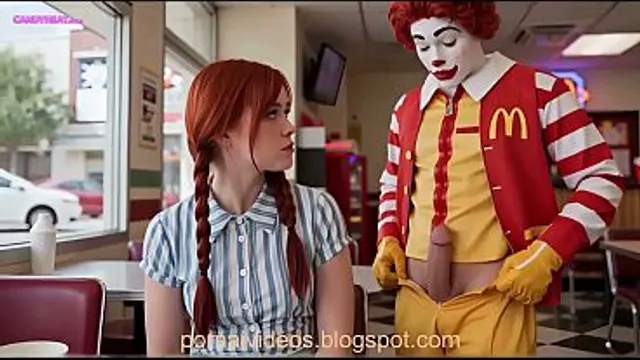 The Clown And The Horny Waitress - AI Generated Public Sex At The Bar