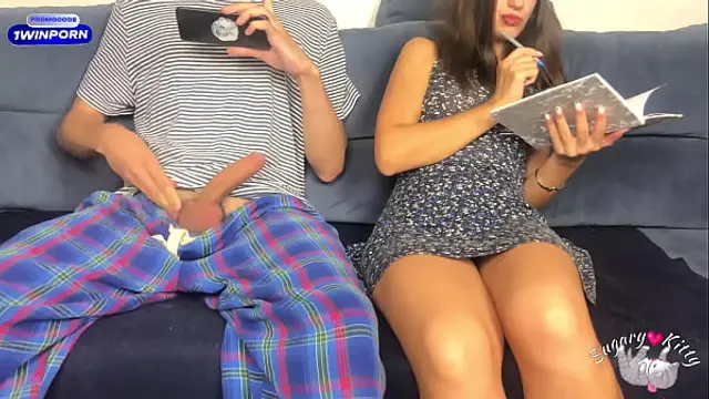 My Stepbrother Watching Porn in Front of Me&excl; But I Got Horny and We Masturbate Each Other&excl; Orgasm &amp; Cumshot