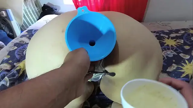 I love drinking smoothies from my anal slut's ass hole