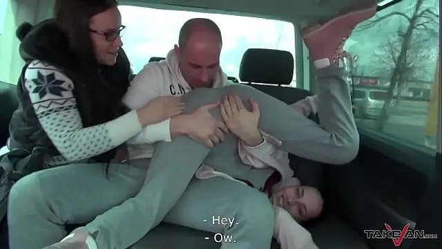 Mea Melone &amp; Wendy Moon found blonde babe on gas station and fuck all together