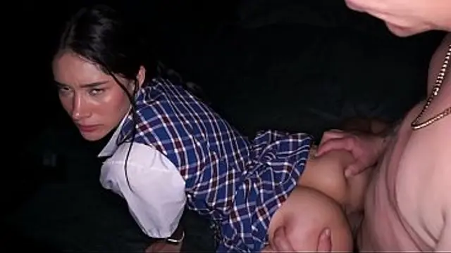 DILF man fills college girl's pussy with semen - Hardcore sex between DILF &amp; College Girl