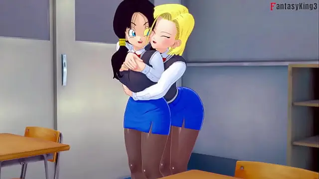 Android 18 and Videl lesbian sex &vert; 2 &vert; Dragon Ball Zex 4 &vert; Watch the full 1hr movie sheer &amp; PTRN&colon; Fantasyking3