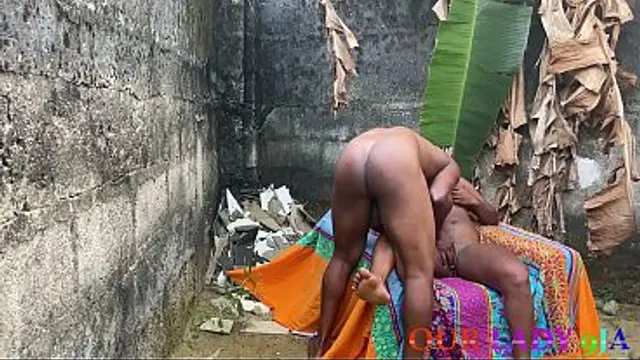 A Playful Day With My Ebony Horny Neighbor Outside The House