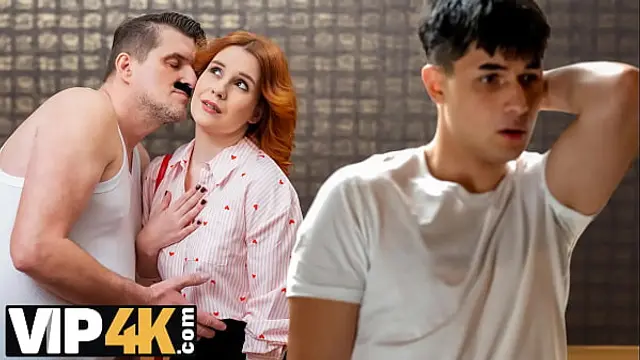 VIP4K&period; I couldn't resist to give my tight pussy to the Mr&period; Moustache&excl;