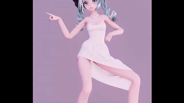 beautiful anime girl dancing