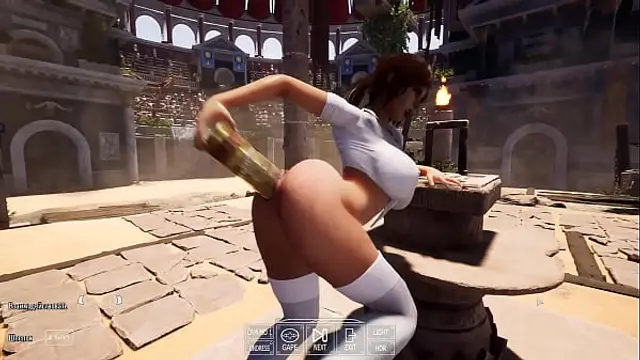 Lara needs to insert a secret&comma; mysterious&comma; enigmatic phallus into her cave to open another passage&period; 3D Hentai Game