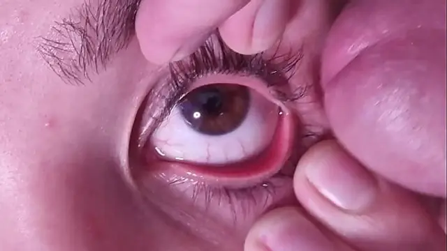 Cum dumpster gets a full cumshot into her open eye &vert; talking