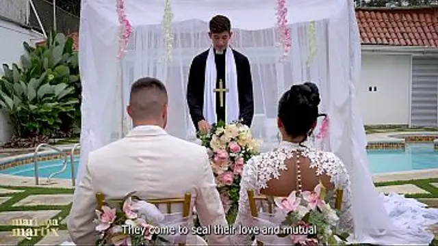 The Martix Wedding Chapter IV - Mariana Fucks the Priest in a Bathroom After Getting Married