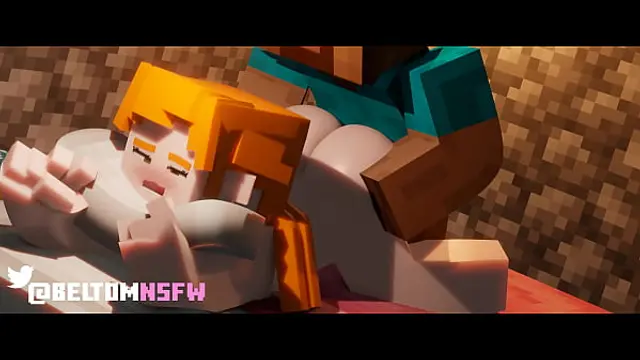 Minecraft animation - Alex x Steve &lpar;Rainy day&rpar;