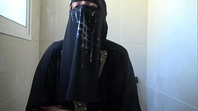 A Moroccan muslim girl is SHOCKED&excl;&excl;&excl; Her colleague covered her hijab full of cum in the toilet&period;