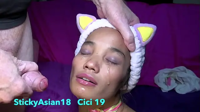 StickyAsian18 petite Cici wants to watch TV&comma; but gets cock pushed in her mouth instead&period;