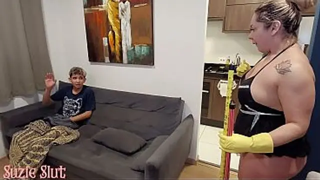 Maid gives her tasty ass to the boss's son &lpar;FULL VIDEO ON RED&rpar;