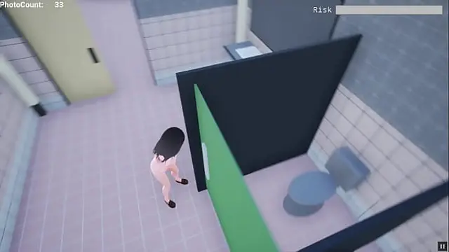 Naked Risk 3D &lbrack;Hentai game PornPlay &rsqb; Exhibition simulation in public building
