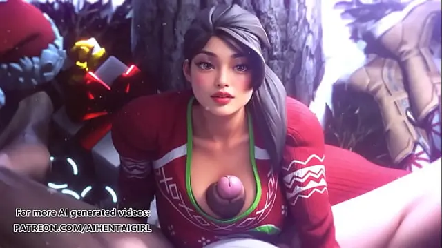 Fortnite Ramirez cosplay Merry Christmas &vert; Uncensored Hentai AI generated