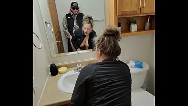 Sneaky Fuck with Horny Girl in Bathroom