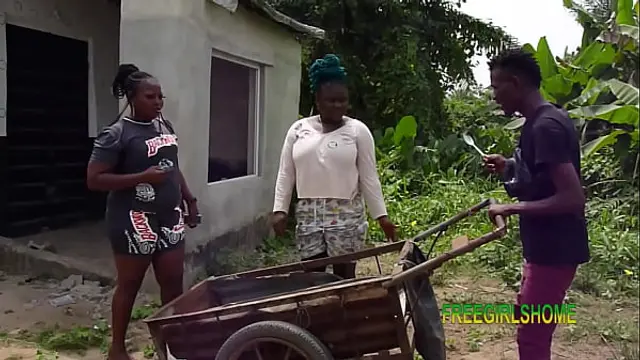 Iron condemn guy fuck two sisters inside their compound&comma; outdoor&period;