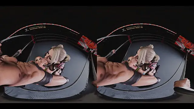 Spitroast Double Blowjob with Alexa Bliss dirty talking and using strapless strapon on Liv morgan &lpar;WWE 3D CGI render parody&rpar;