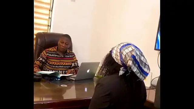 Leaked video of a job agent fucking a teacher applicant in his office before giving her job&comma; watch as she squirts all over the desk &lpar;Watch full video on RED&rpar;