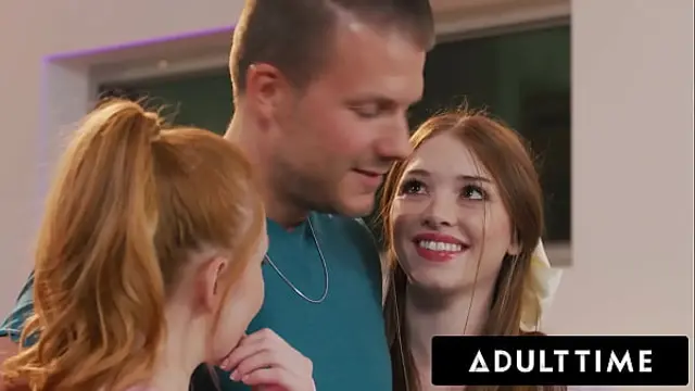 ADULT TIME - College Cuties Myra Moans And Madi Collins Compete For Attention In FIRST THREESOME&excl;