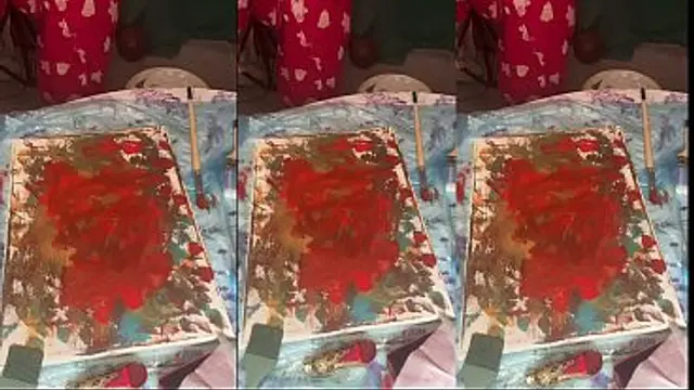 In Big Eyeglasses ASMR Acrylic Art Bloom in the Mist Part 2