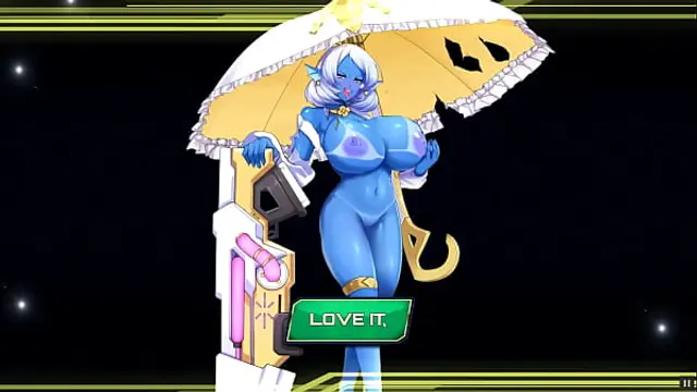 SF Girls &lbrack;PornPlay Gacha Hentai game&rsqb; Ep&period;8 blue skin woman loses her virginity with my big cock