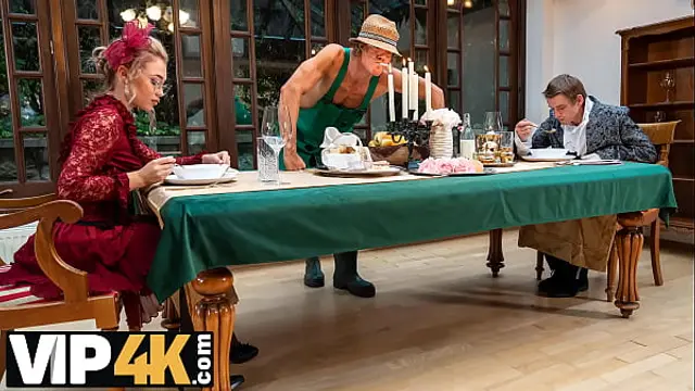 CUCK4K&period; Aristocratic Beauty and Gardener Beast