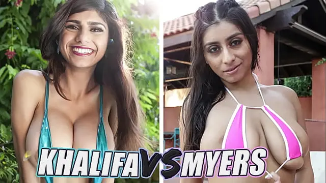 BANGBROS - Battle Of The GOATs&colon; Mia Khalifa vs Violet Myers &lpar;Round Two&rpar;